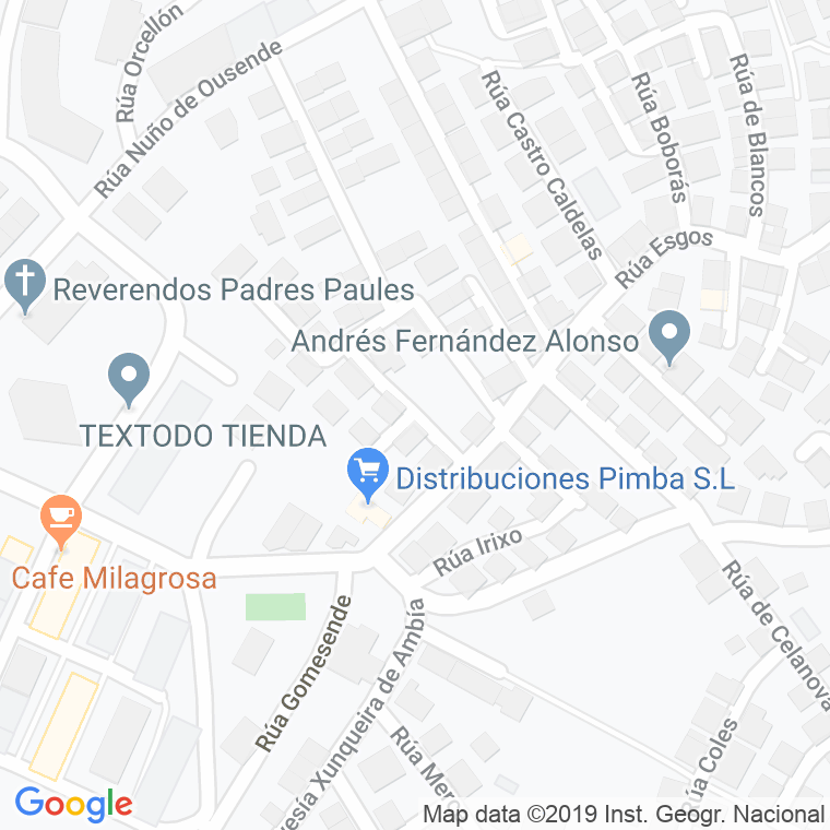 Código Postal calle Cortegada en Ourense