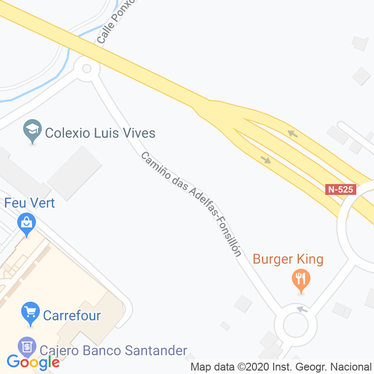 Código Postal calle Adelfas, camiño en Ourense