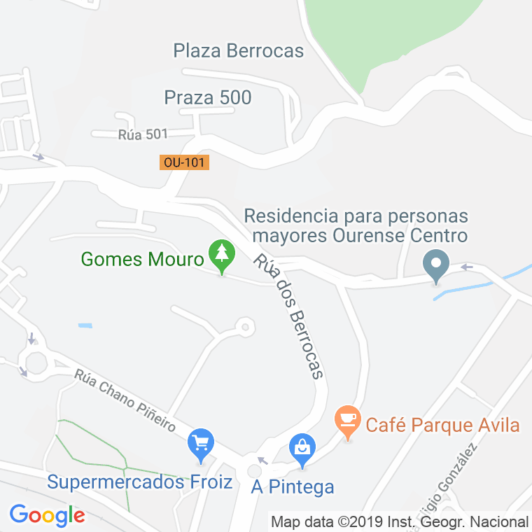 Código Postal calle Barrocas en Ourense