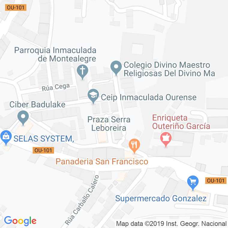 Código Postal calle Bispo Blanco Najera en Ourense