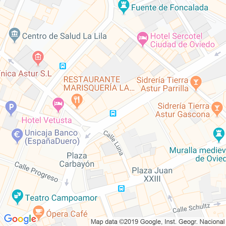 Código Postal calle Alcalde Garcia Conde en Oviedo