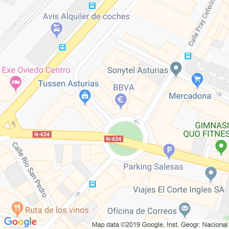 Código Postal calle General Primo De Rivera, plaza en Oviedo