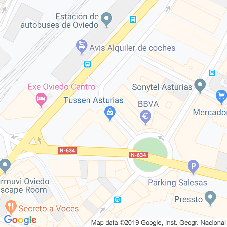 Código Postal calle Jeronimo Ibran en Oviedo