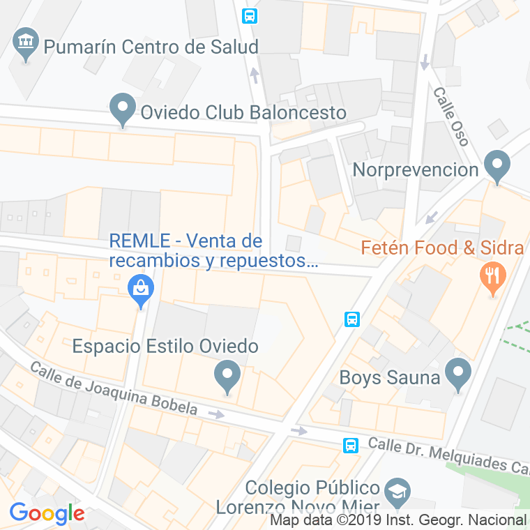 Código Postal calle Piñole   (Impares Del 1 Al Final) en Oviedo