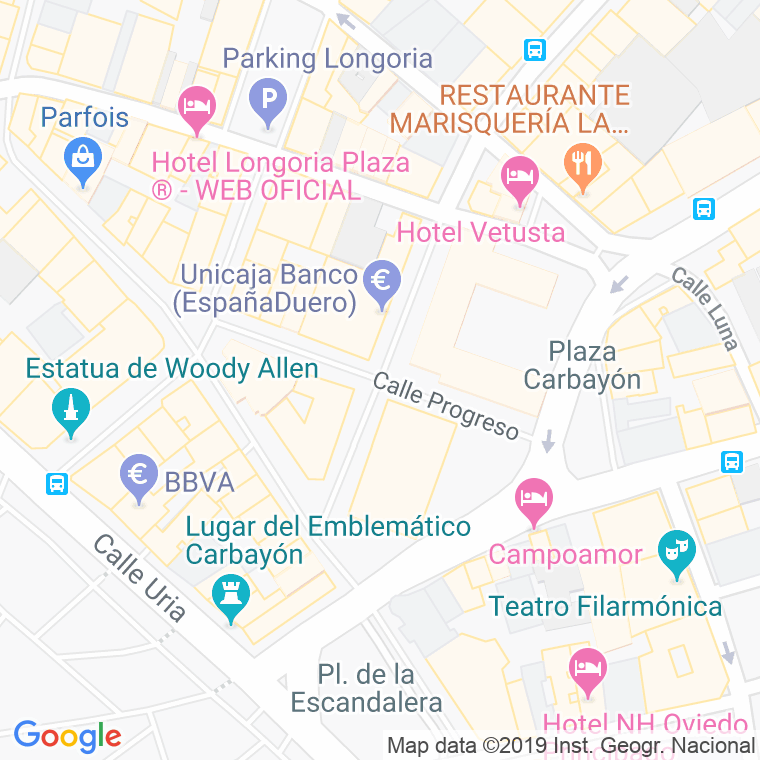 Código Postal calle Diecinueve De Julio en Oviedo