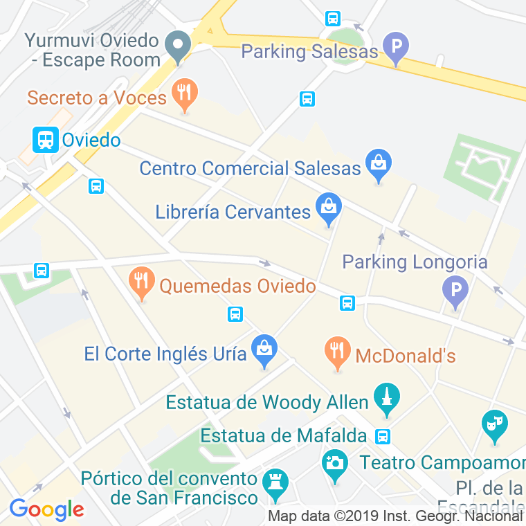 Código Postal calle Melquiades Alvarez   (Impares Del 1 Al 9)  (Pares Del 2 Al 6) en Oviedo