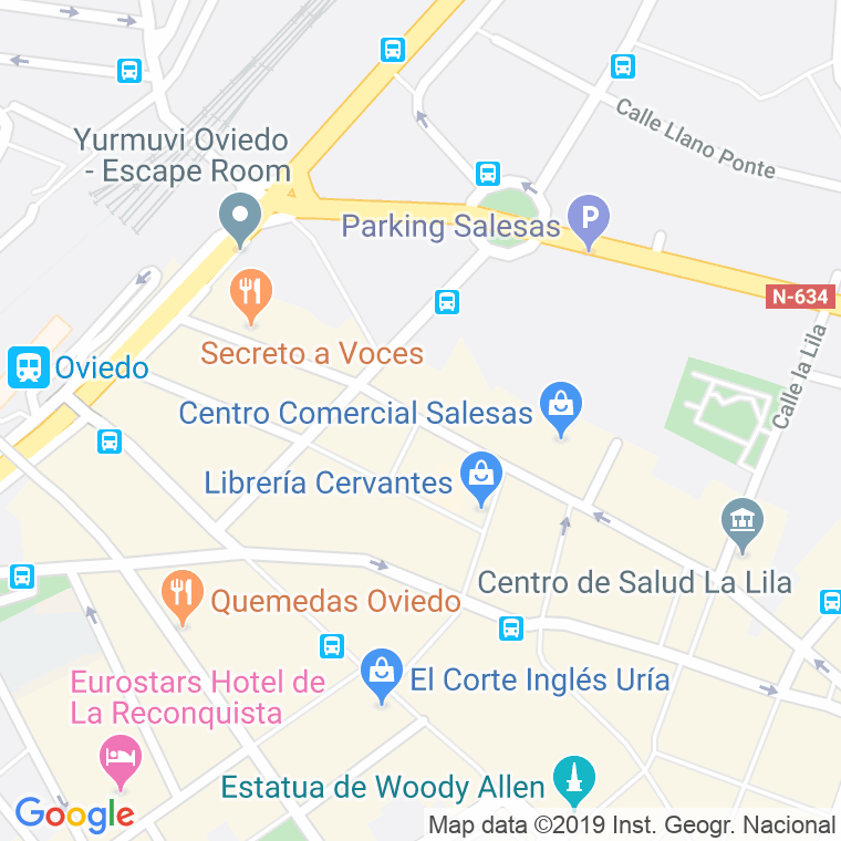 Código Postal calle Nueve De Mayo en Oviedo