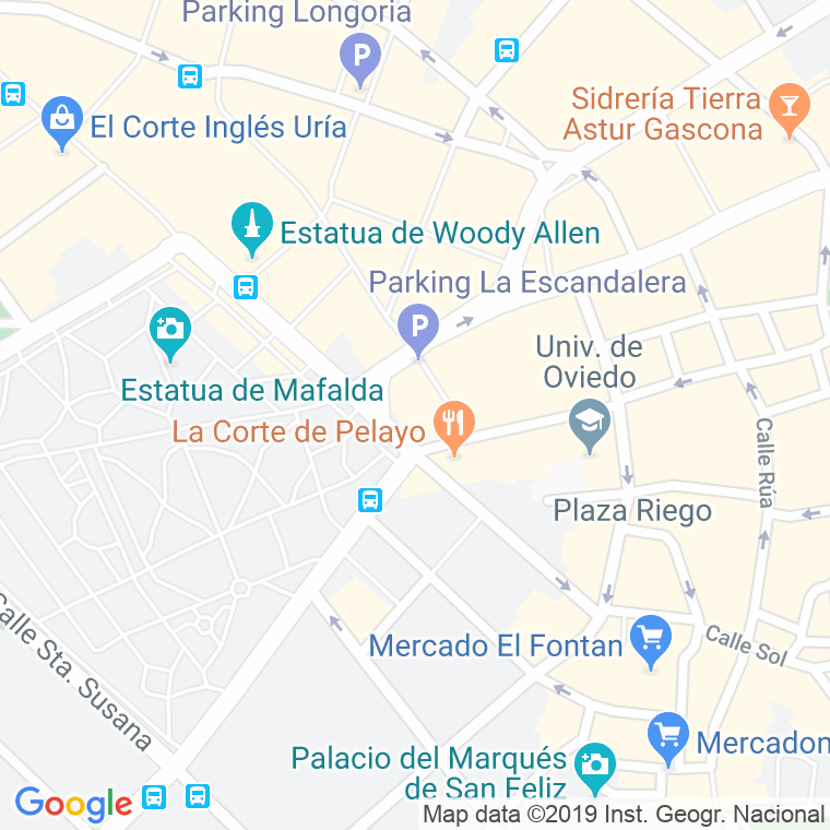 Código Postal calle Escandalera, plaza en Oviedo
