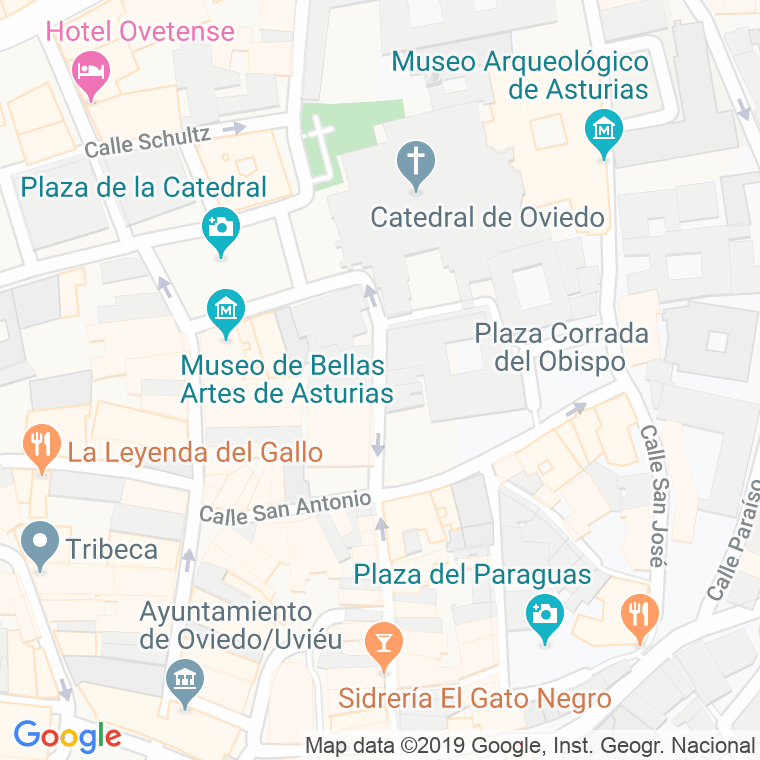 Código Postal calle Santa Ana en Oviedo