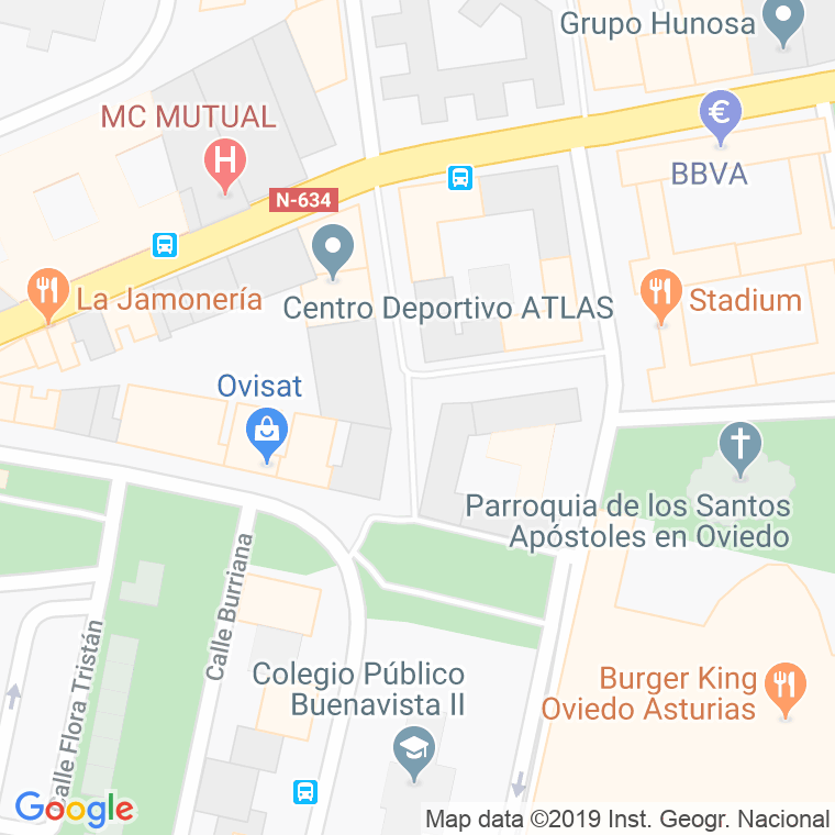 Código Postal calle Santa Eulalia De Merida en Oviedo