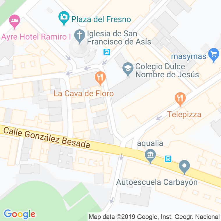 Código Postal calle Fermin Canella en Oviedo