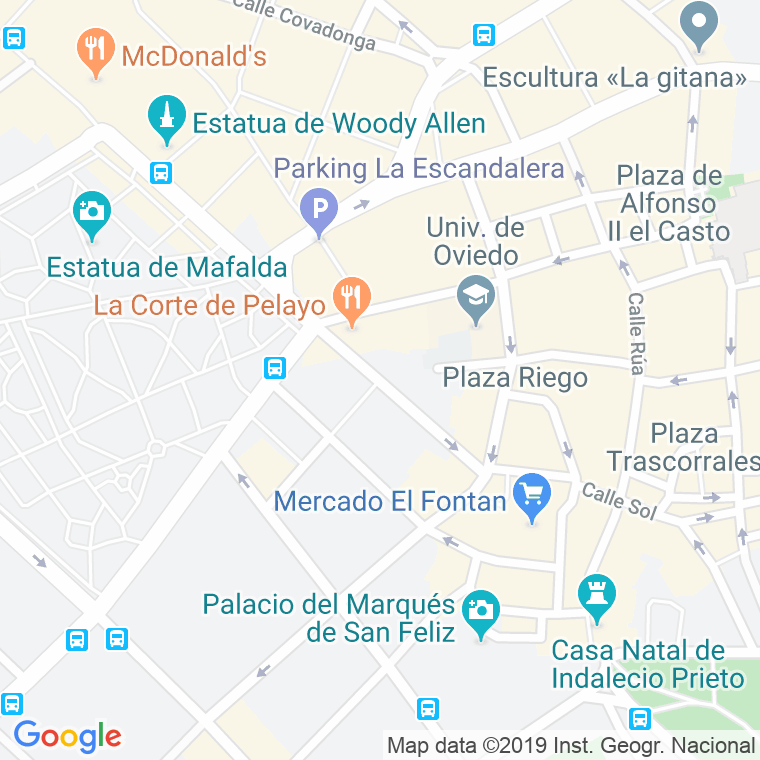 Código Postal calle Fruela en Oviedo