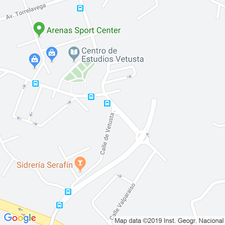 Código Postal calle Vetusta en Oviedo