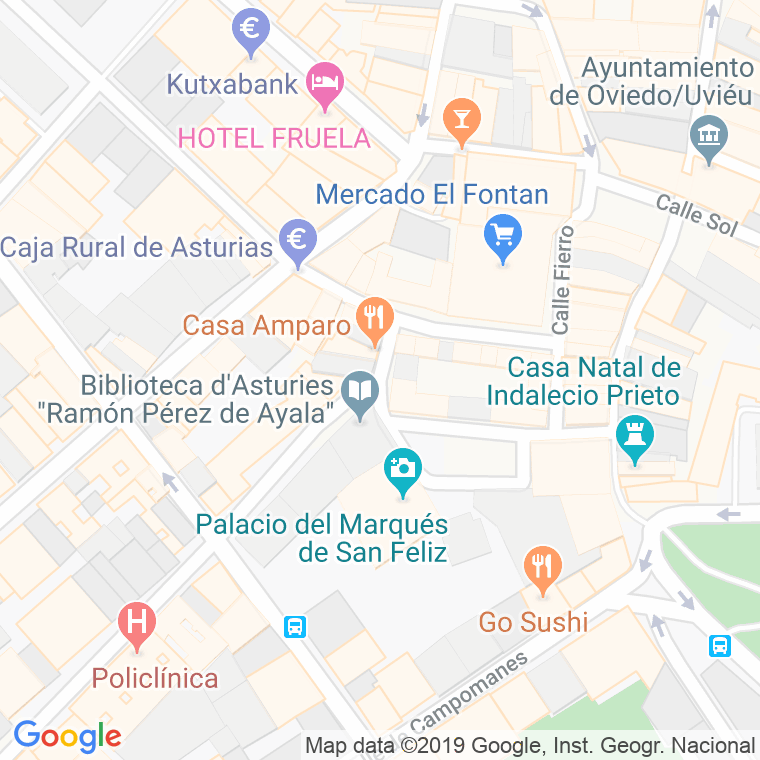 Código Postal calle Arco De Los Zapatos en Oviedo
