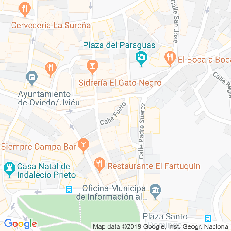 Código Postal calle Fuero, El en Oviedo
