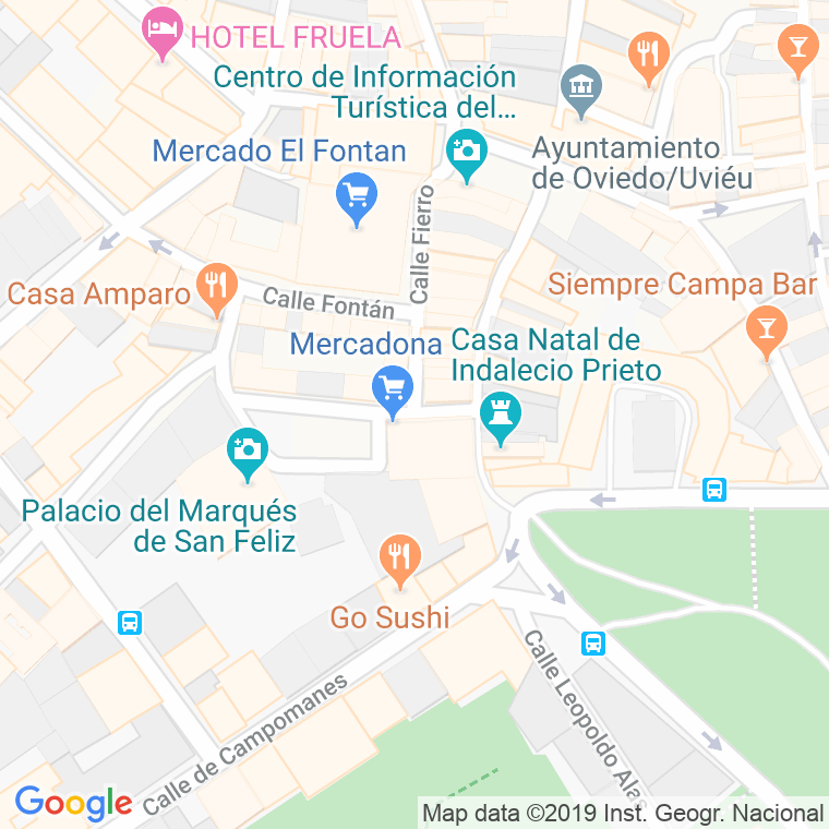 Código Postal calle Juan Botas Roldan en Oviedo