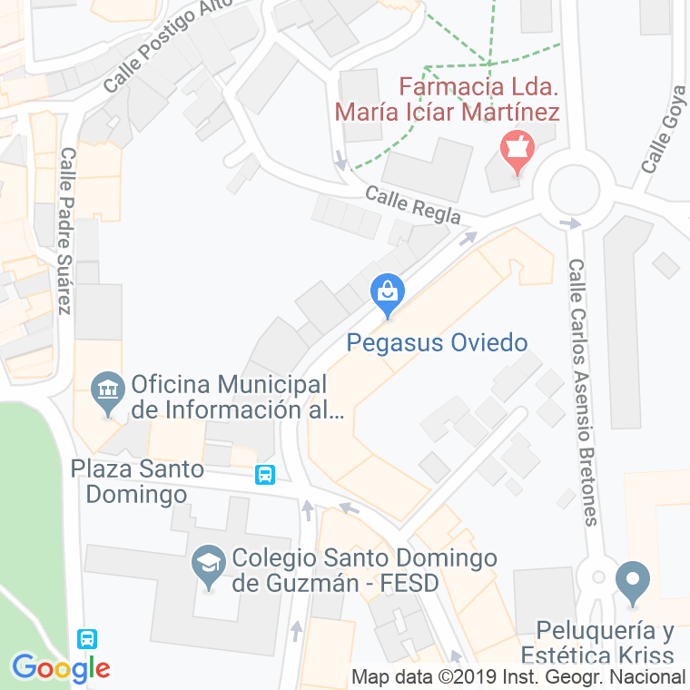 Código Postal calle Juan Escalante De Mendoza en Oviedo