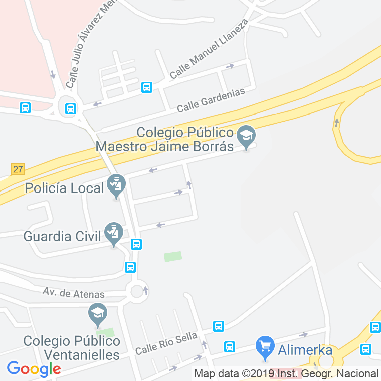 Código Postal calle Begonias, Los en Oviedo