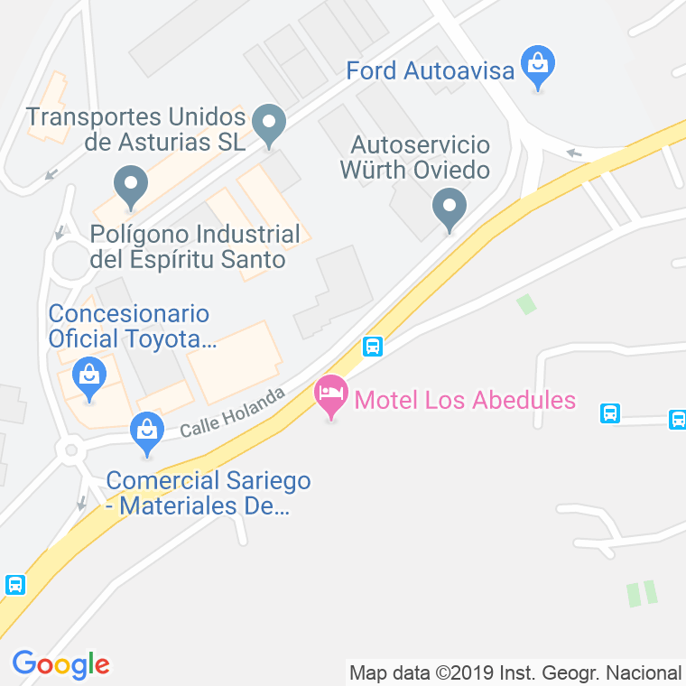 Código Postal calle Holanda, De, avenida en Oviedo