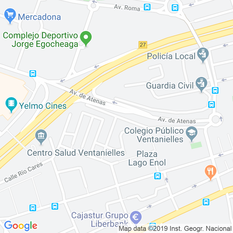 Código Postal calle Rio Navia en Oviedo