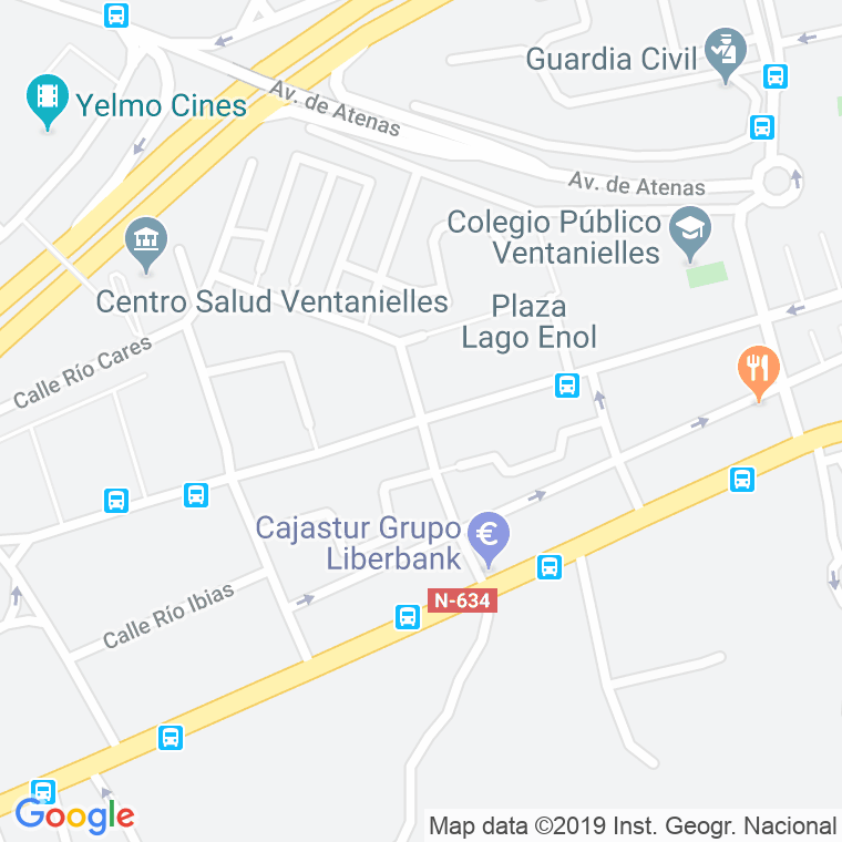 Código Postal calle Rio Piloña en Oviedo