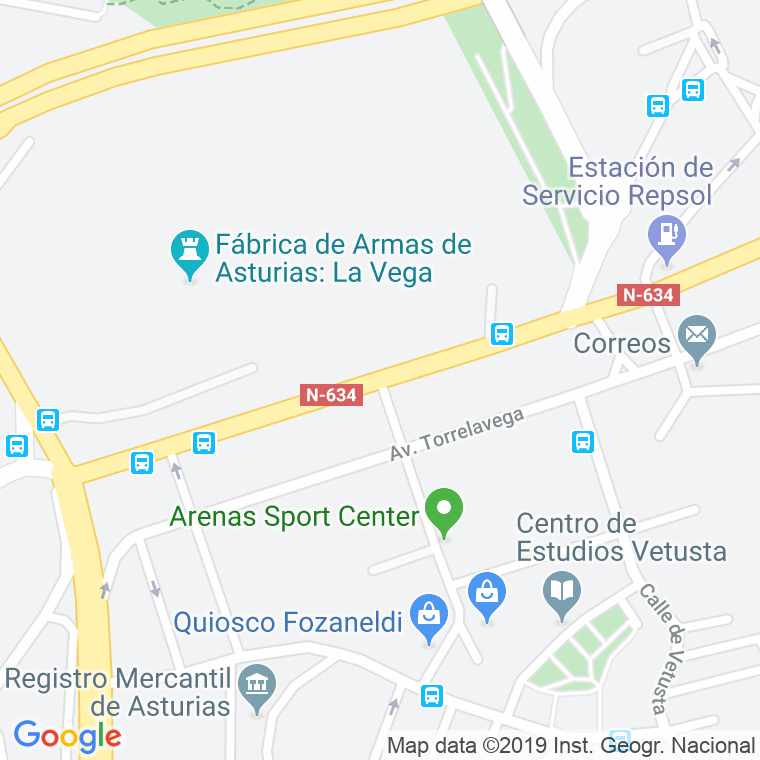 Código Postal calle Tenderina Alta en Oviedo