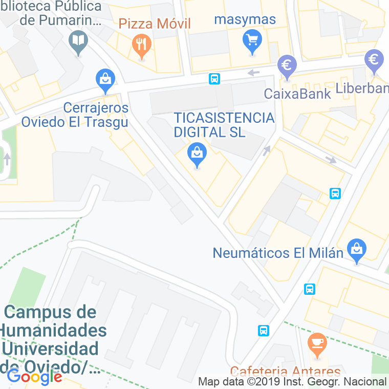 Código Postal calle Albeniz en Oviedo
