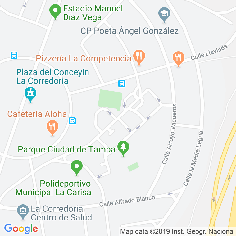 Código Postal calle Angustias Pinto en Oviedo