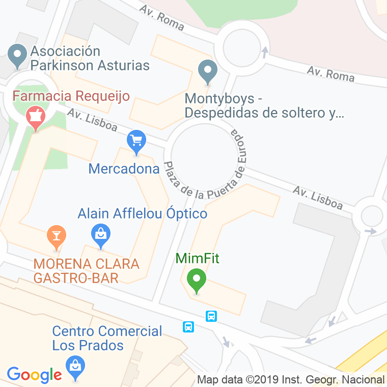 Código Postal calle Bruselas, avenida en Oviedo