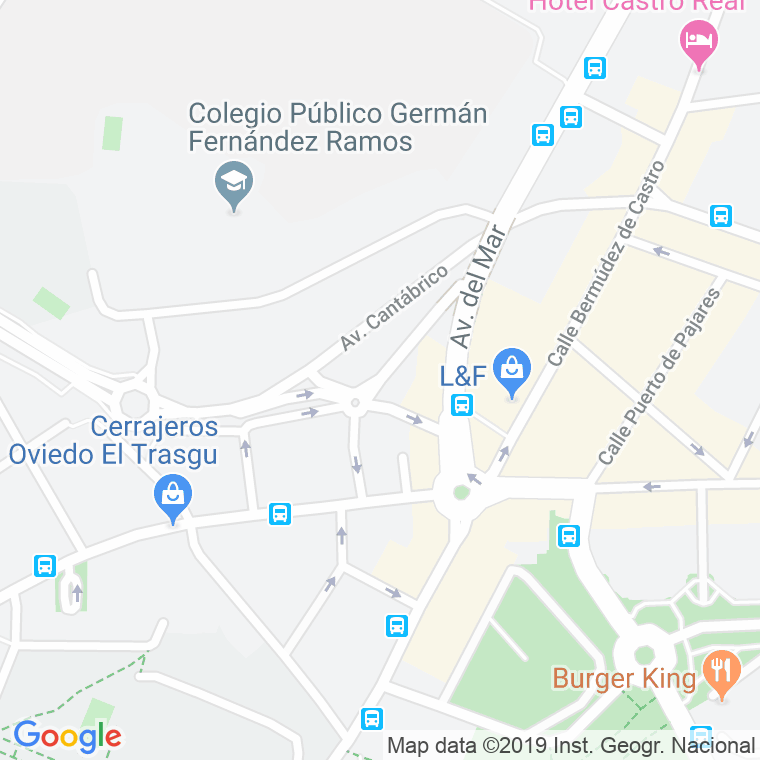 Código Postal calle Cabo Peñas en Oviedo