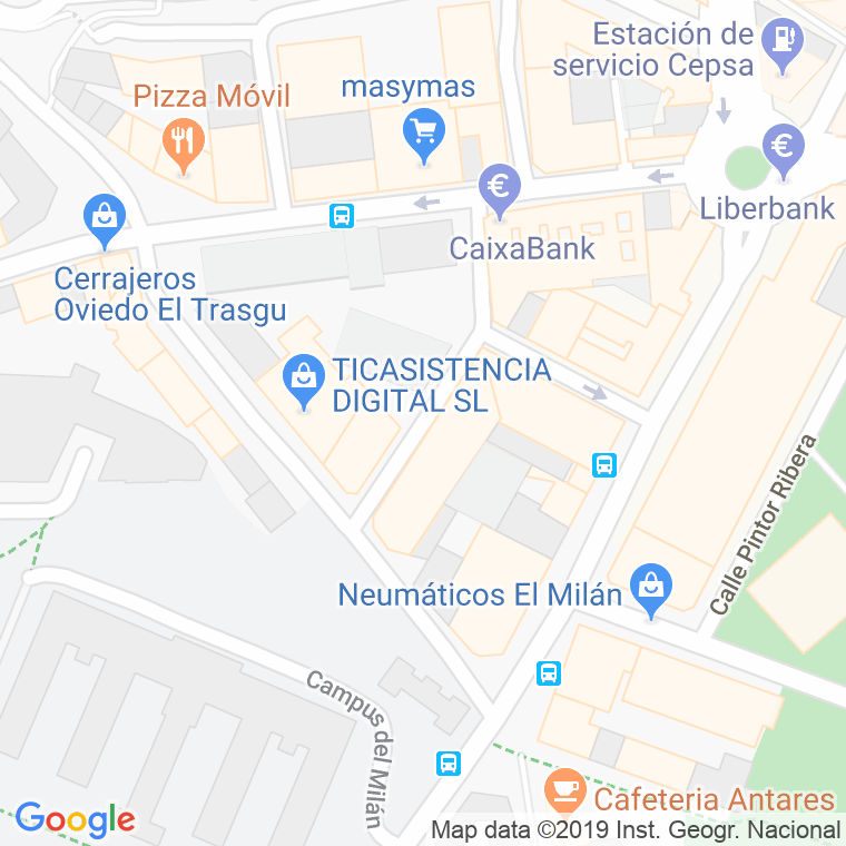 Código Postal calle Marques De Valero De Urria en Oviedo