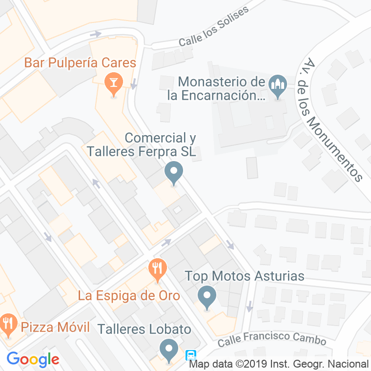 Código Postal calle Gregorio Marañon en Oviedo