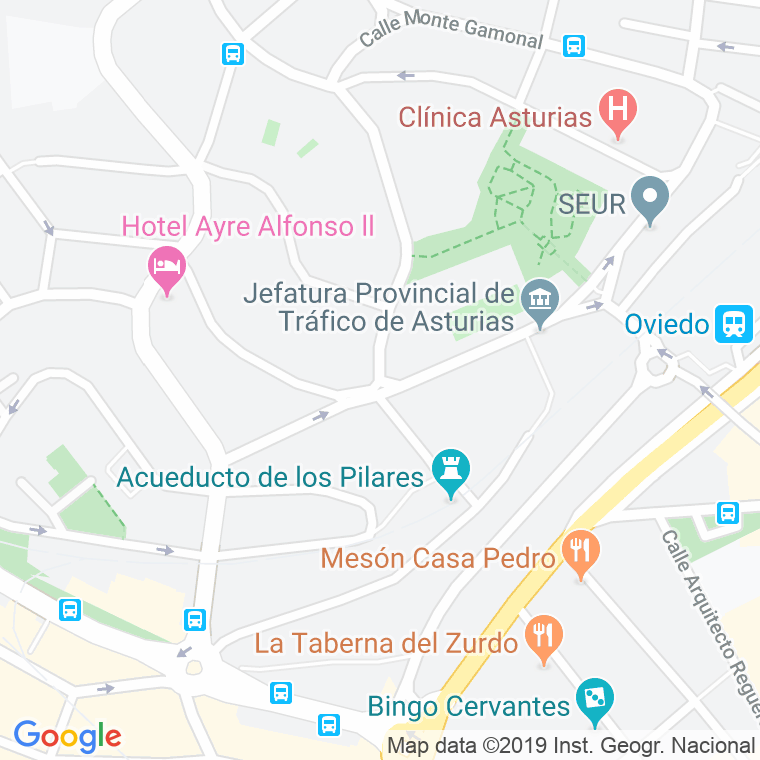 Código Postal calle Peñasanta De Enol en Oviedo