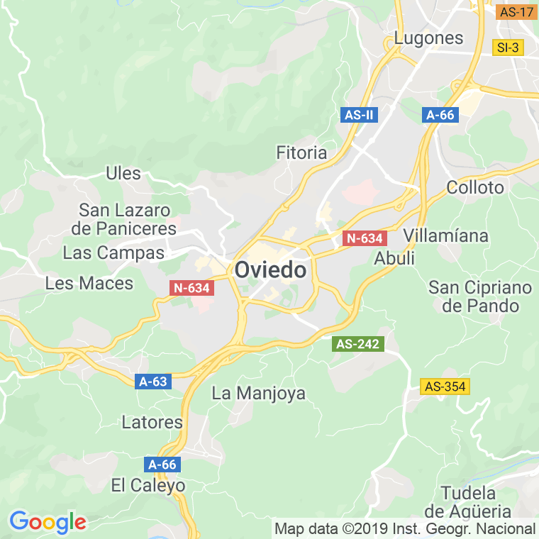 Código Postal calle Codigo Correspondencia Para Organismos Oficiales en Oviedo