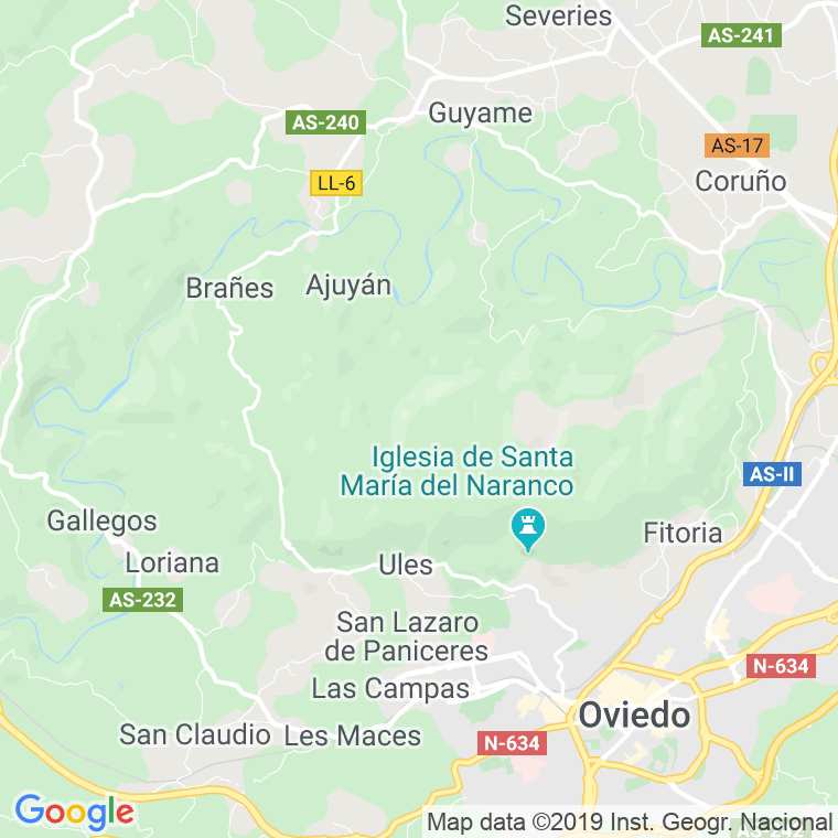 Código Postal de Lugarin (Oviedo) en Asturias