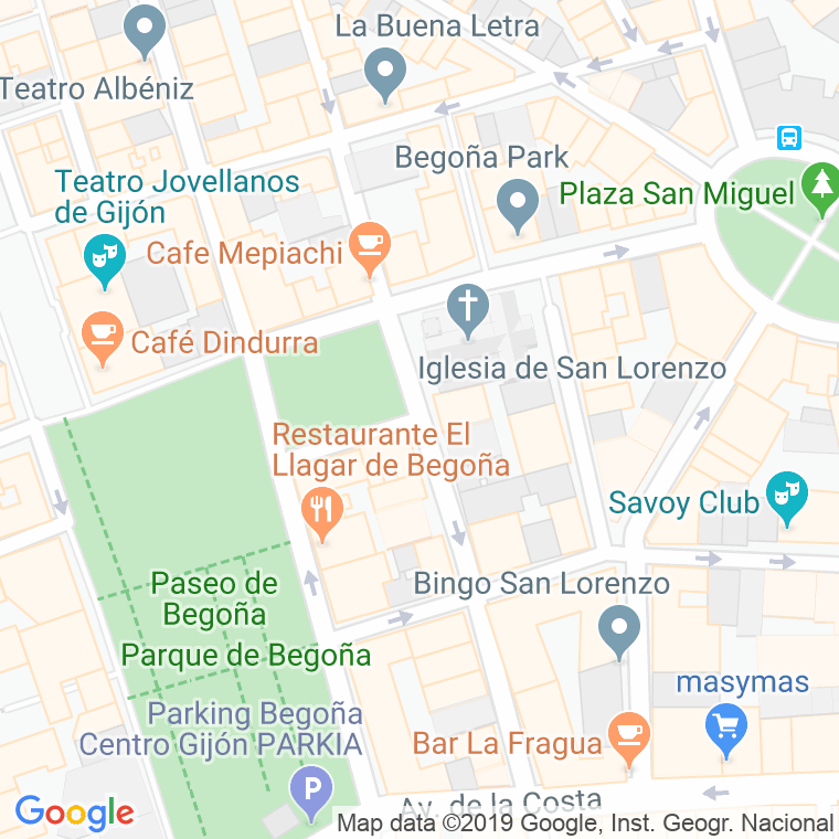 Código Postal calle Campinos De Begoña en Gijón