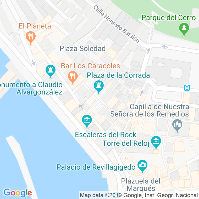 Código Postal calle Corrada, De La, plaza en Gijón