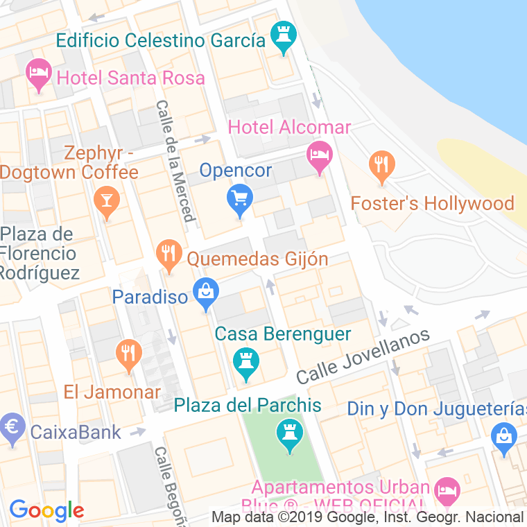 Código Postal calle Dominguez Gil en Gijón