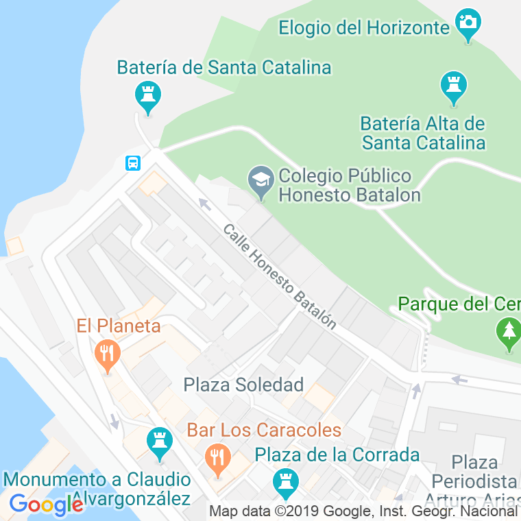 Código Postal calle Honesto Batalon en Gijón