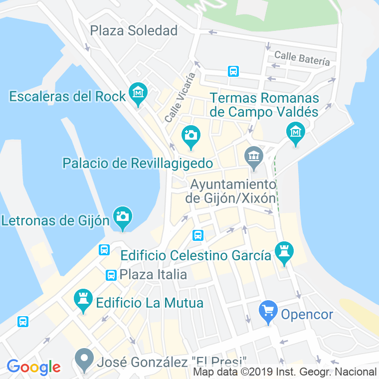 Código Postal calle Marques, Del, plaza en Gijón