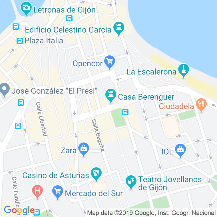 Código Postal calle Merced, La en Gijón
