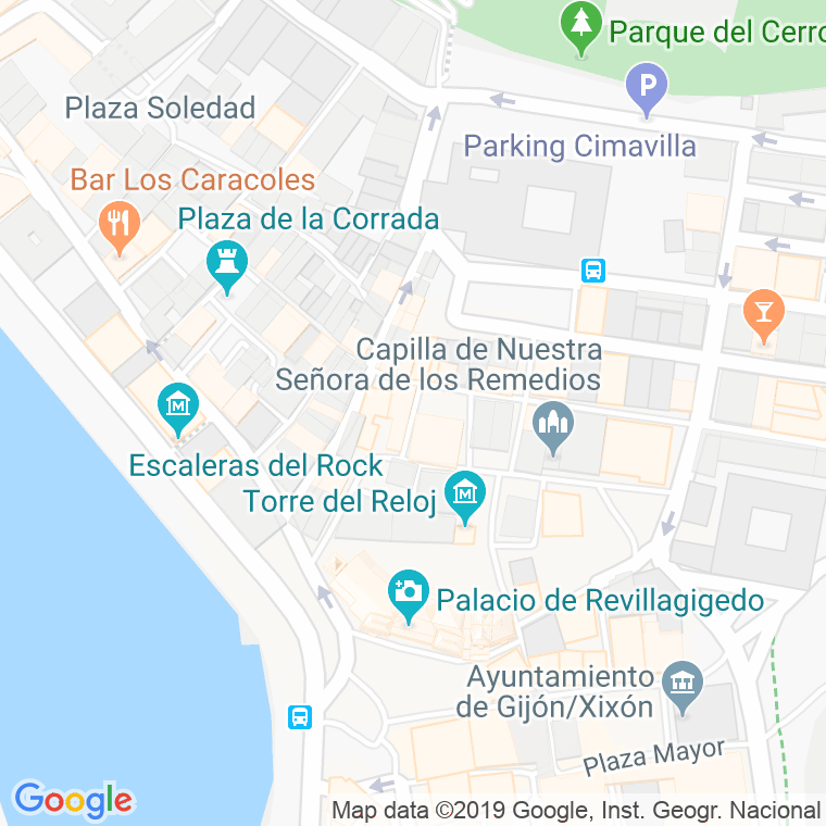 Código Postal calle Nava, De, callejon en Gijón
