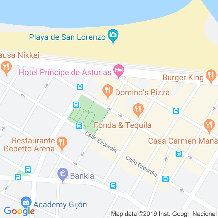 Código Postal calle Emilio Tuya   (Impares Del 45 Al Final)  (Pares Del 50 Al Final) en Gijón