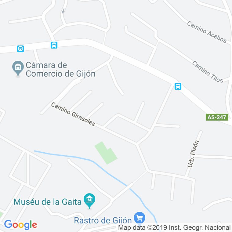 Código Postal calle Girasoles, De Los, camino en Gijón