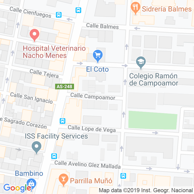 Código Postal calle Campoamor en Gijón