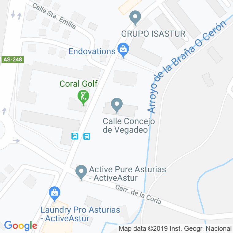 Código Postal calle Concejo De Vegadeo en Gijón