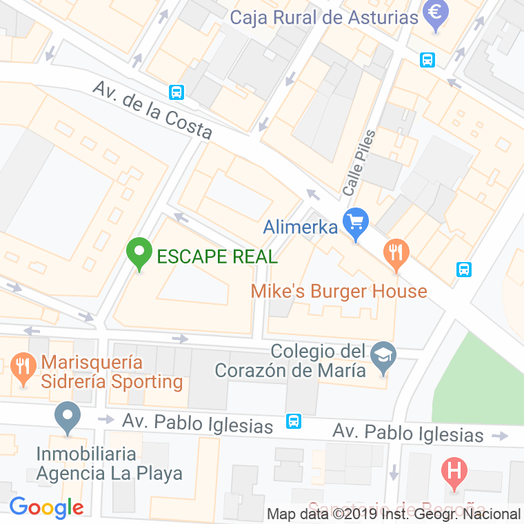 Código Postal calle Felipe V en Gijón
