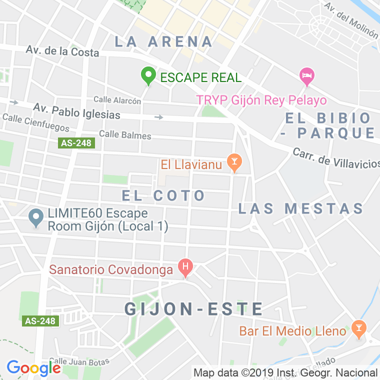 Código Postal calle General Suarez Valdes en Gijón