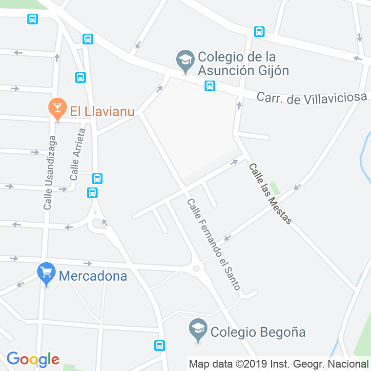 Código Postal calle Mestas, Las en Gijón