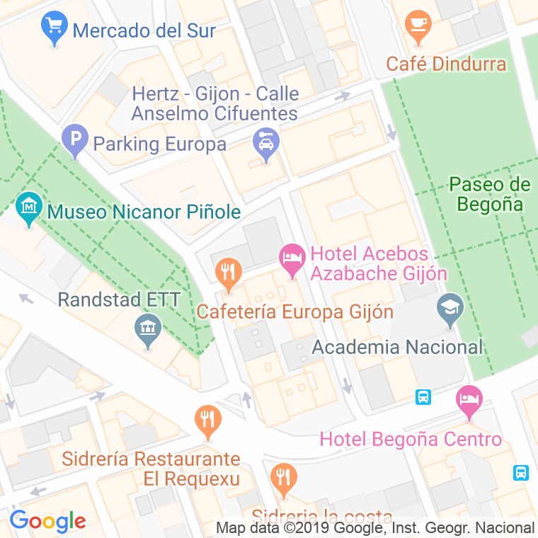 Código Postal calle Periodista Adeflor en Gijón